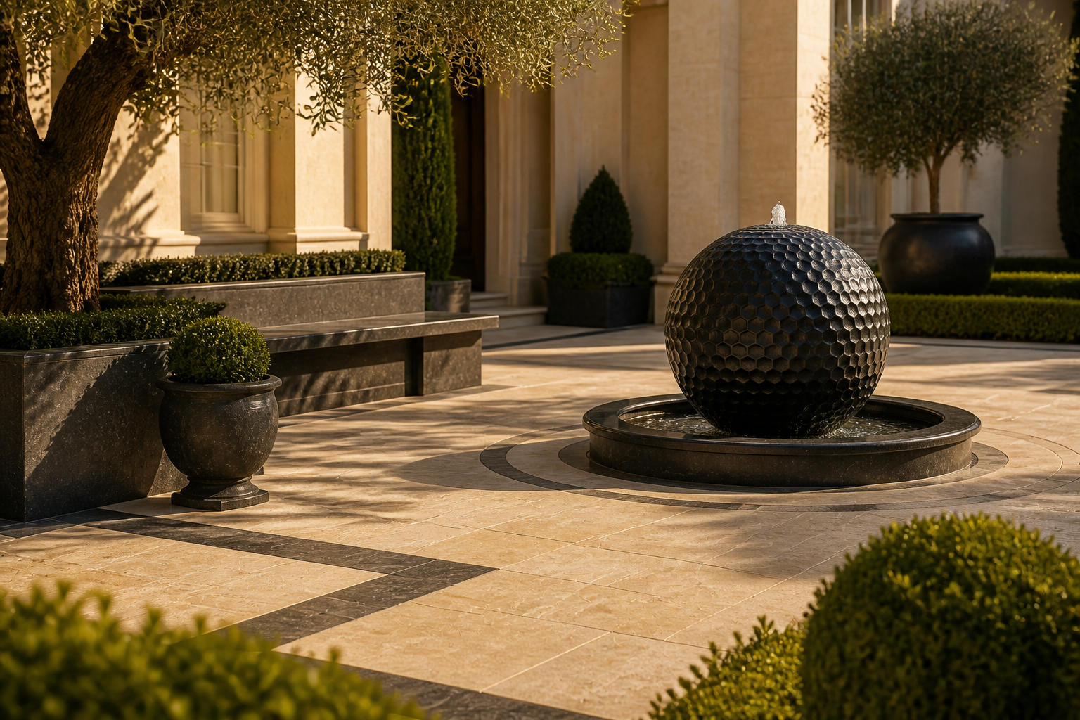 Rigel — stone sphere fountain by 1-OPH