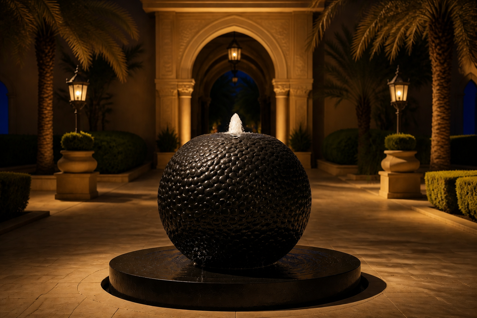 Sabik — stone sphere fountain by 1-OPH