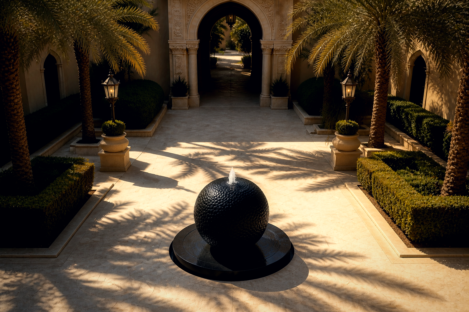 Sabik — stone sphere fountain by 1-OPH