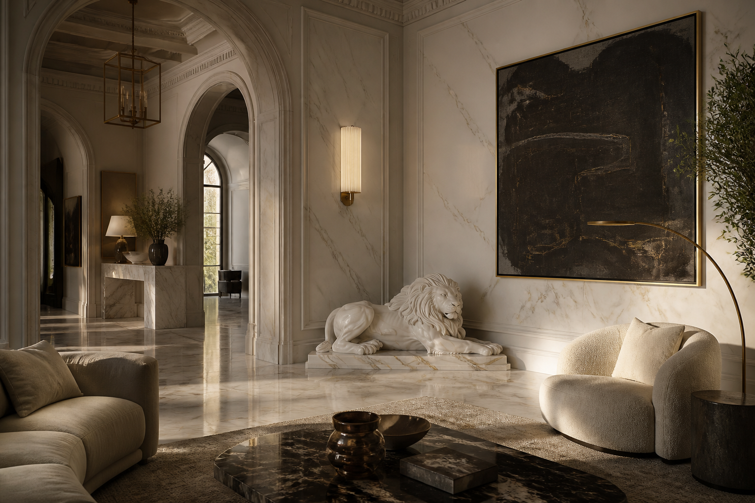 Floresta — Marble sculpture by 1-OPH