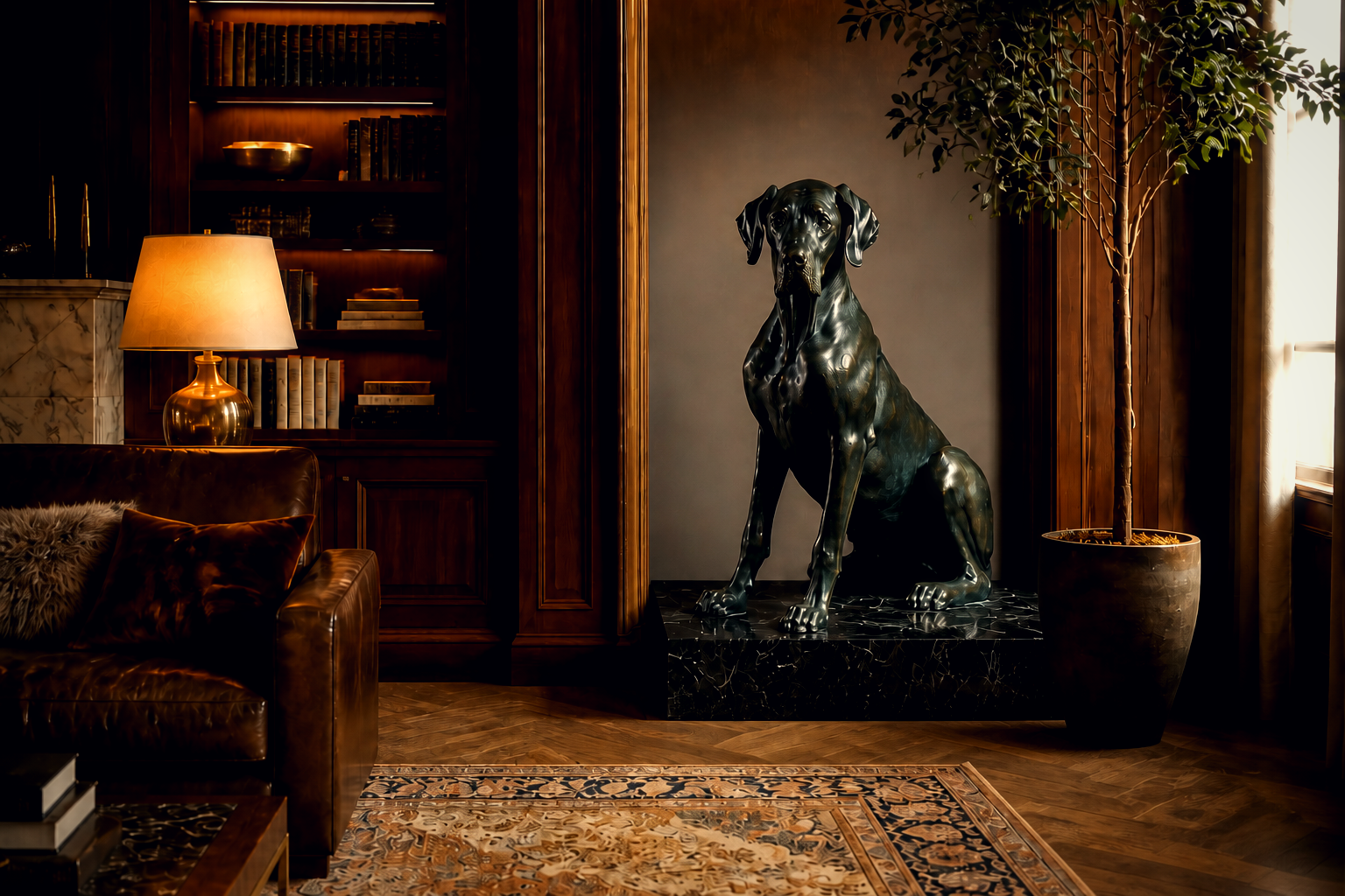 Nemora — Bronze on marble sculpture by 1-OPH