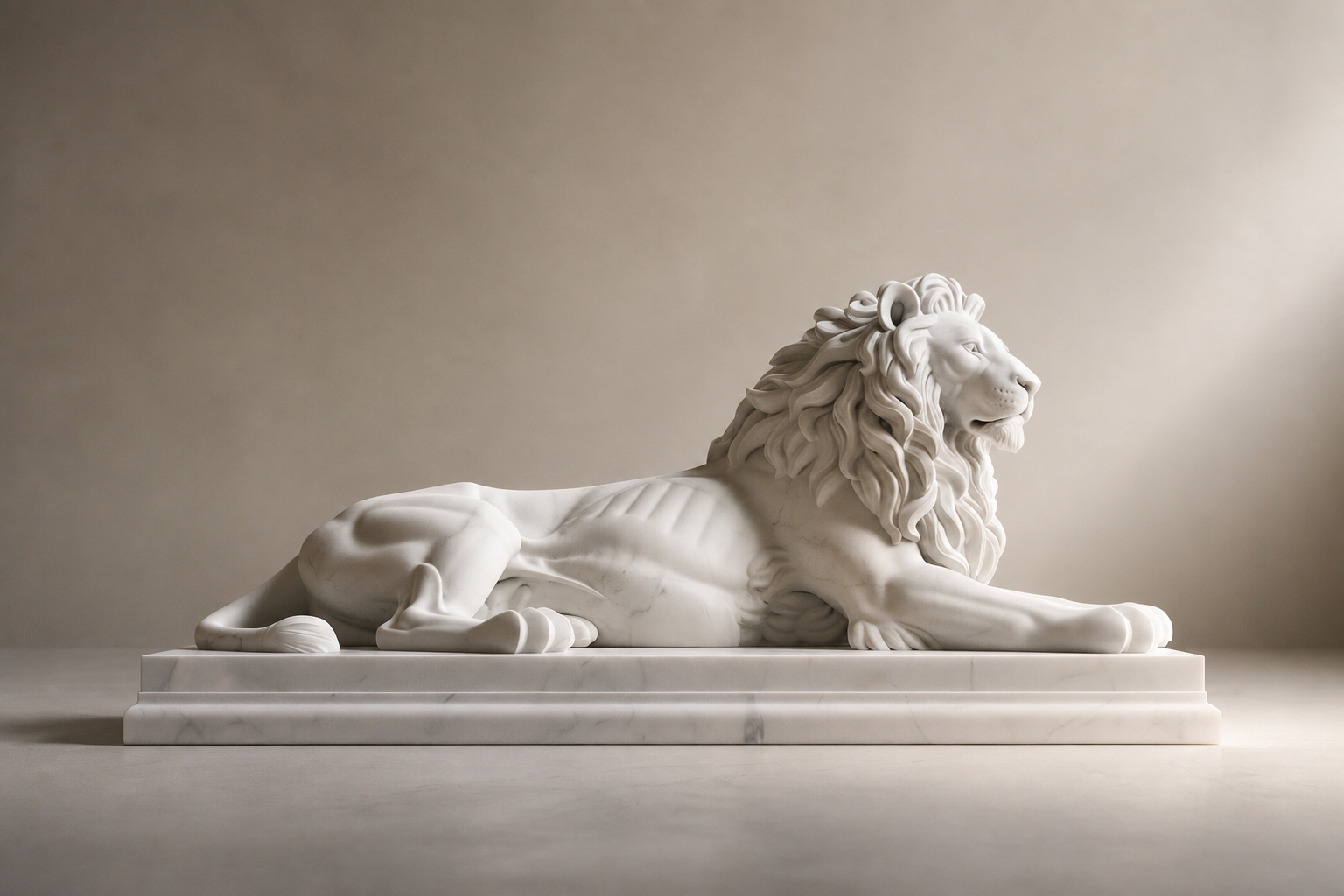 Pelagia — white marble sculpture by 1-OPH