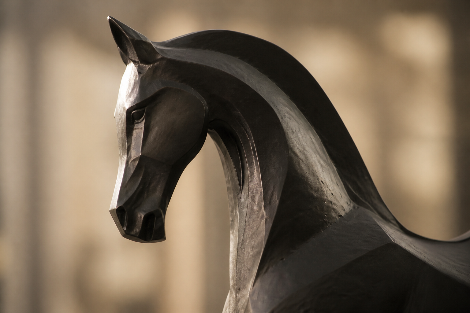 Radica — Bronze on stone sculpture by 1-OPH