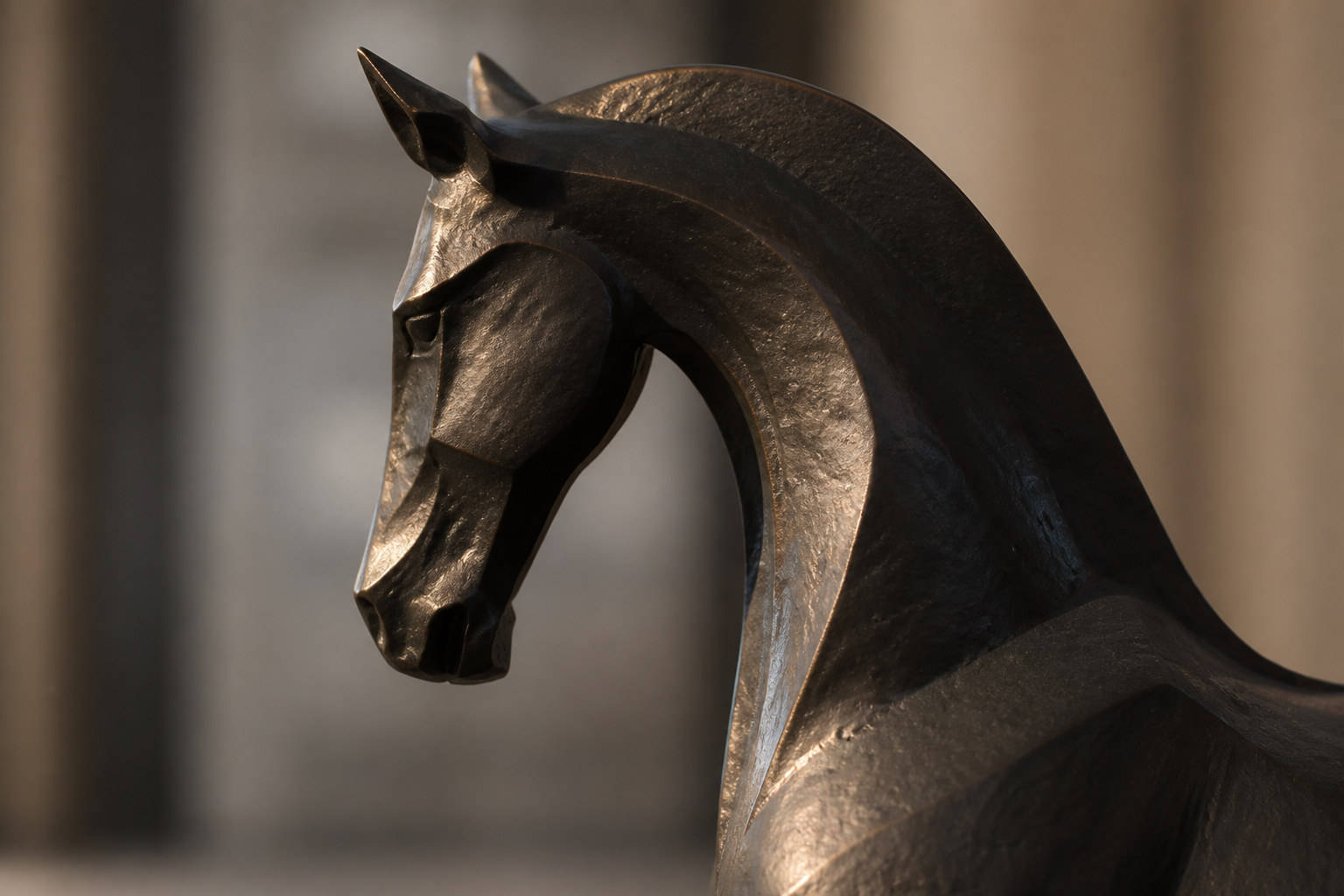 Verdor — Bronze on stone and marble sculpture by 1-OPH