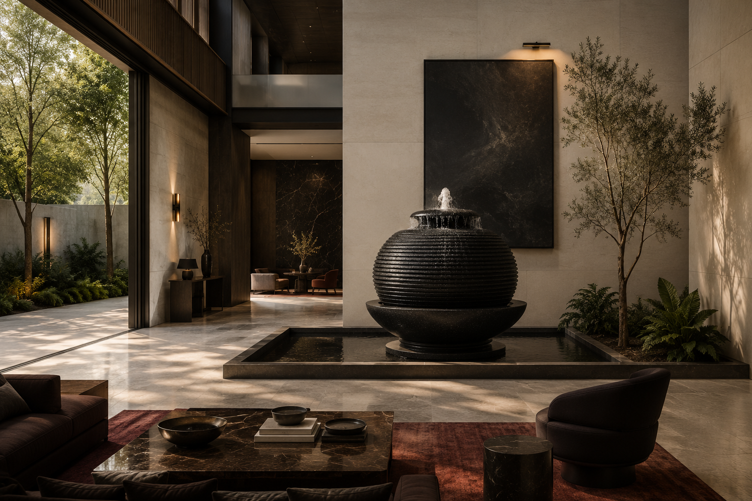 Alathfa — stone sphere fountain by 1-OPH