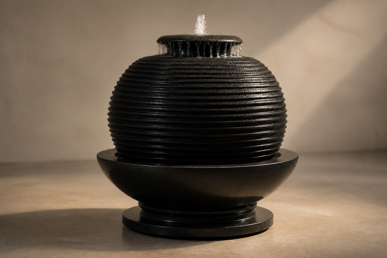 Alathfa — stone sphere fountain by 1-OPH