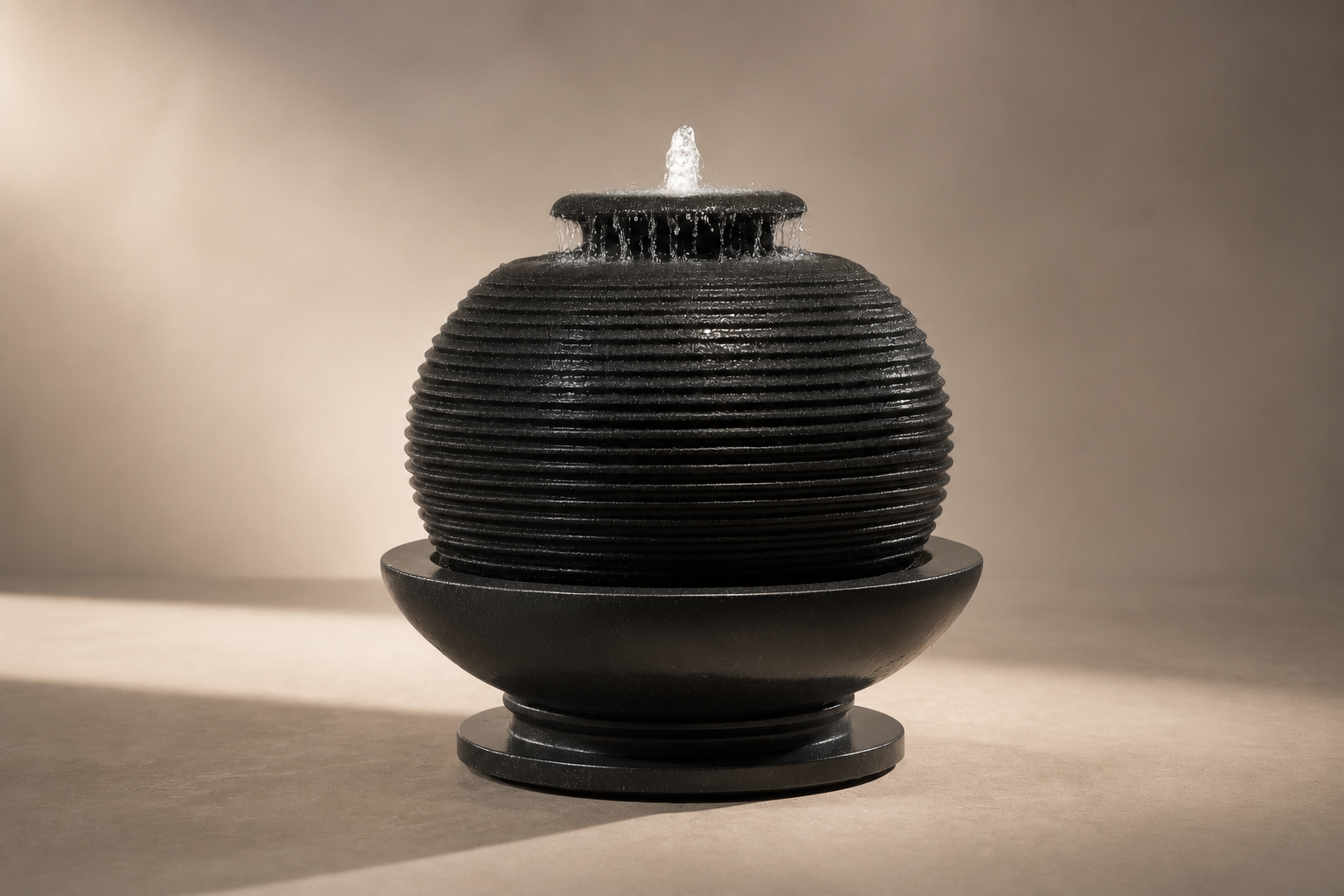 Alathfa — stone sphere fountain by 1-OPH