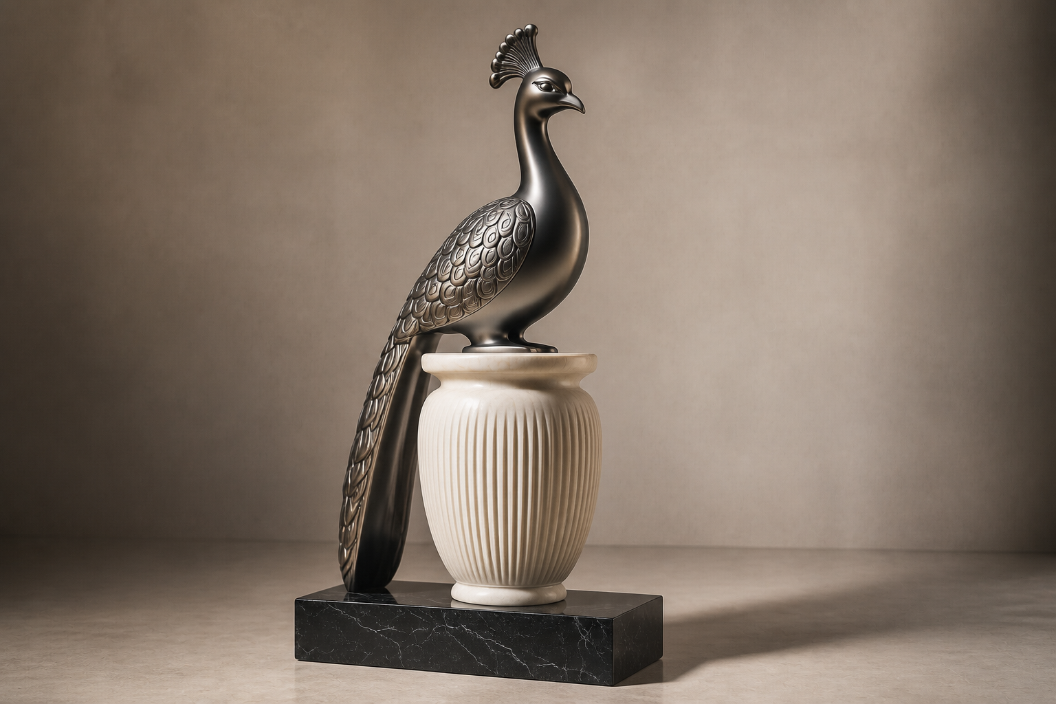Enebro — Bronze and marble sculpture by 1-OPH