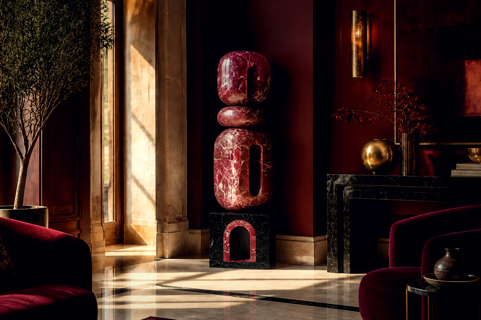 Sostegno — stone sculpture by 1-OPH