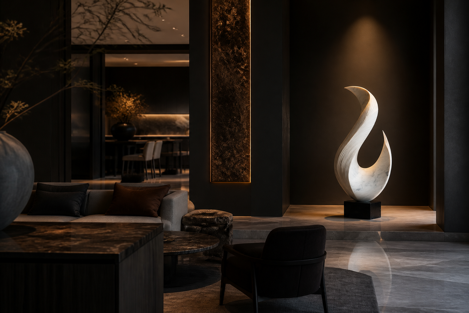 Alcornal — Marble sculpture by 1-OPH