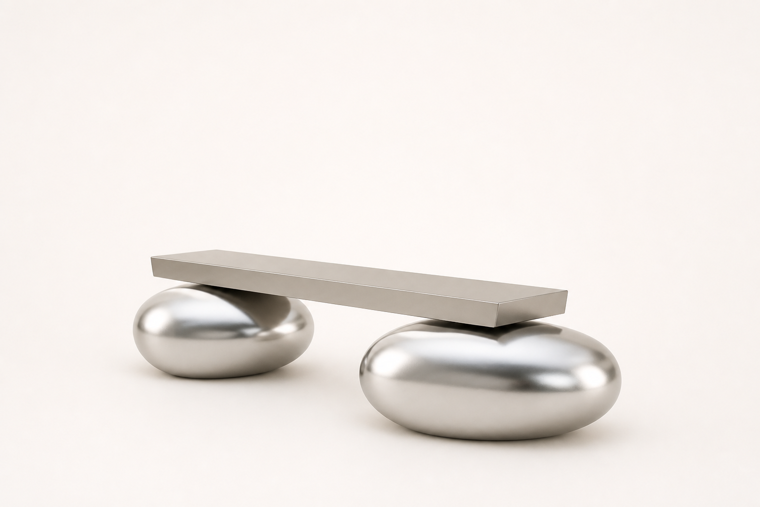 Repose — stainless steel 316 sculptural bench by 1-OPH
