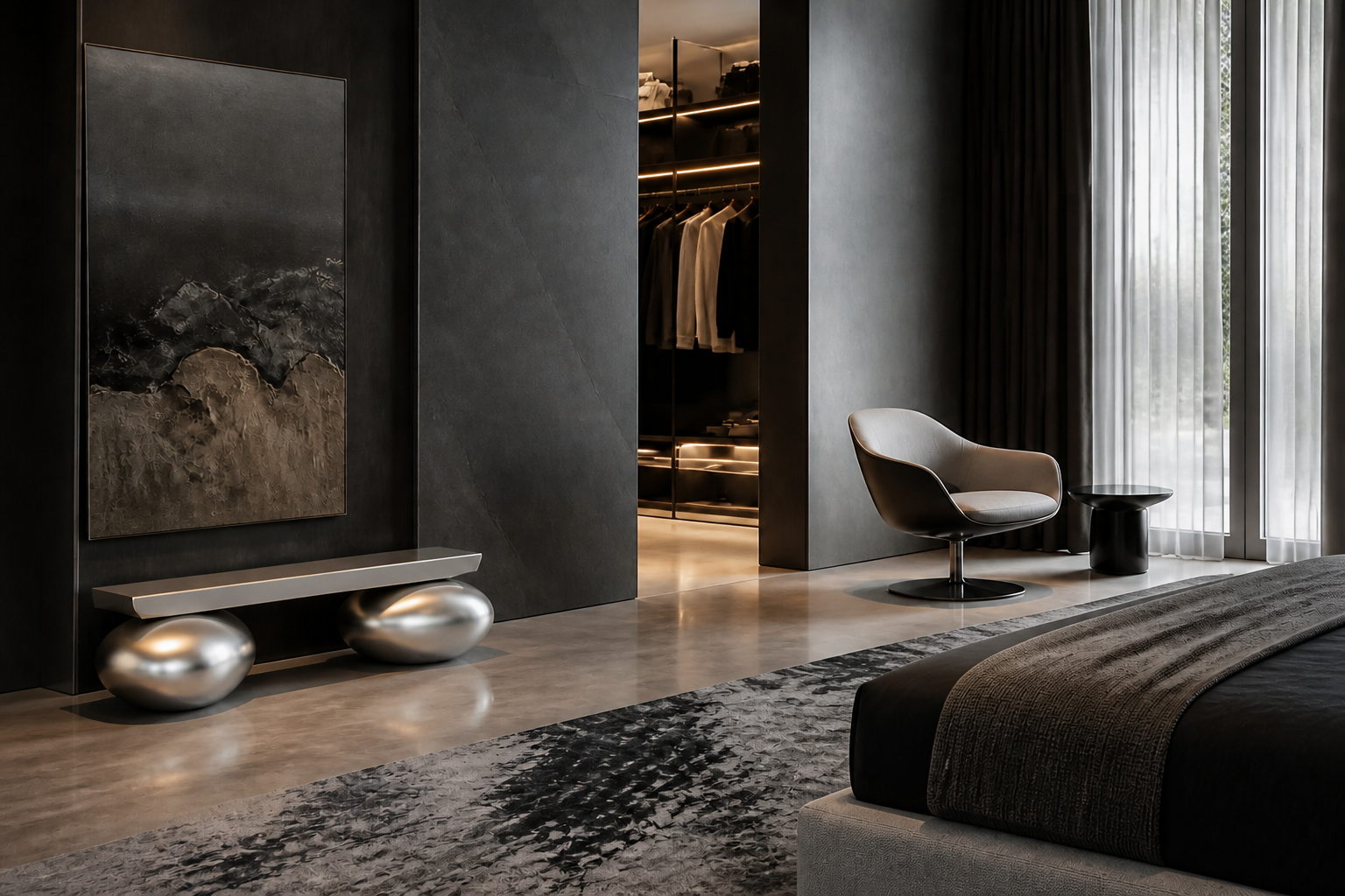 Repose — stainless steel 316 sculptural bench by 1-OPH