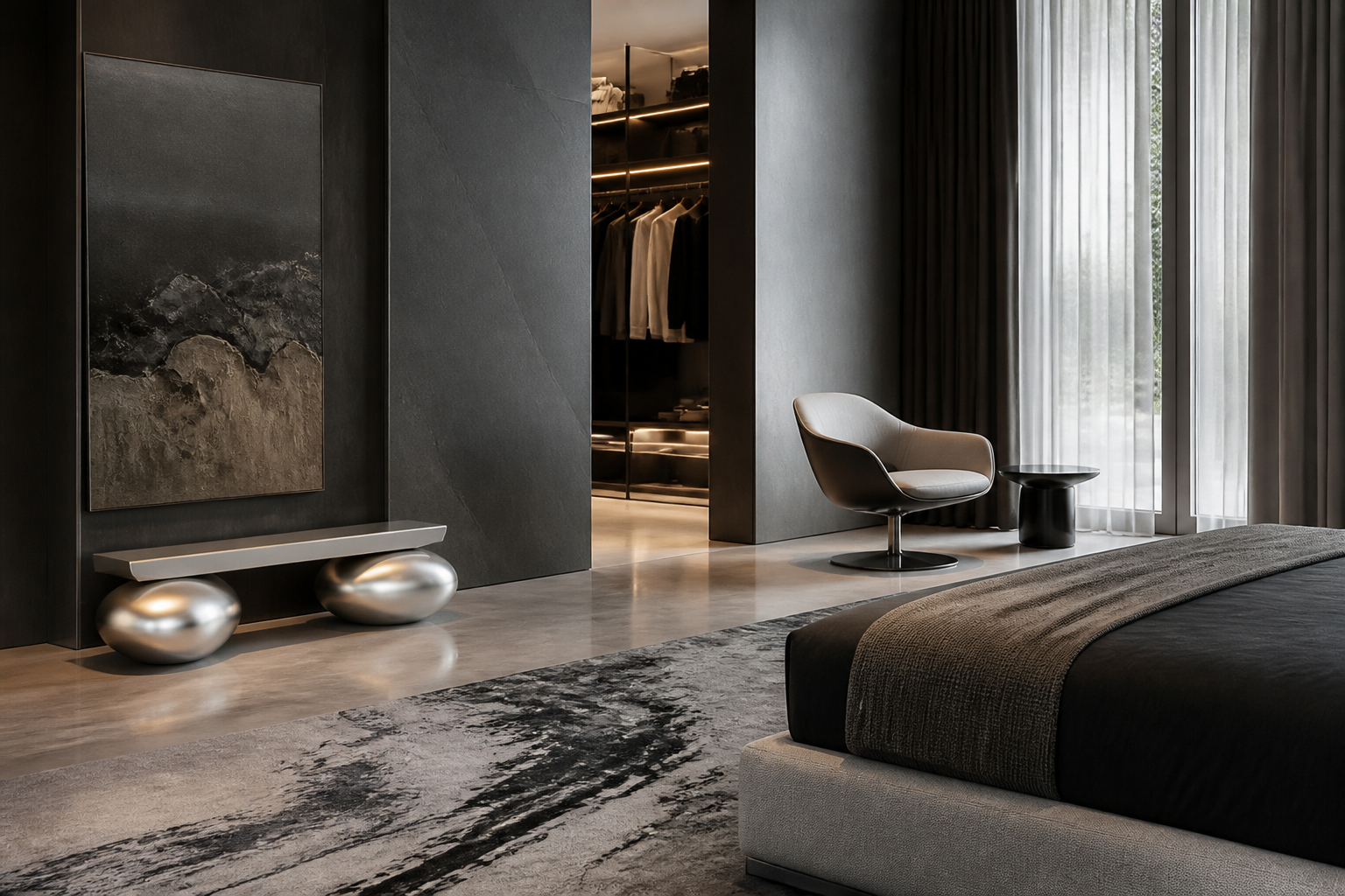 Repose — stainless steel 316 sculptural bench by 1-OPH