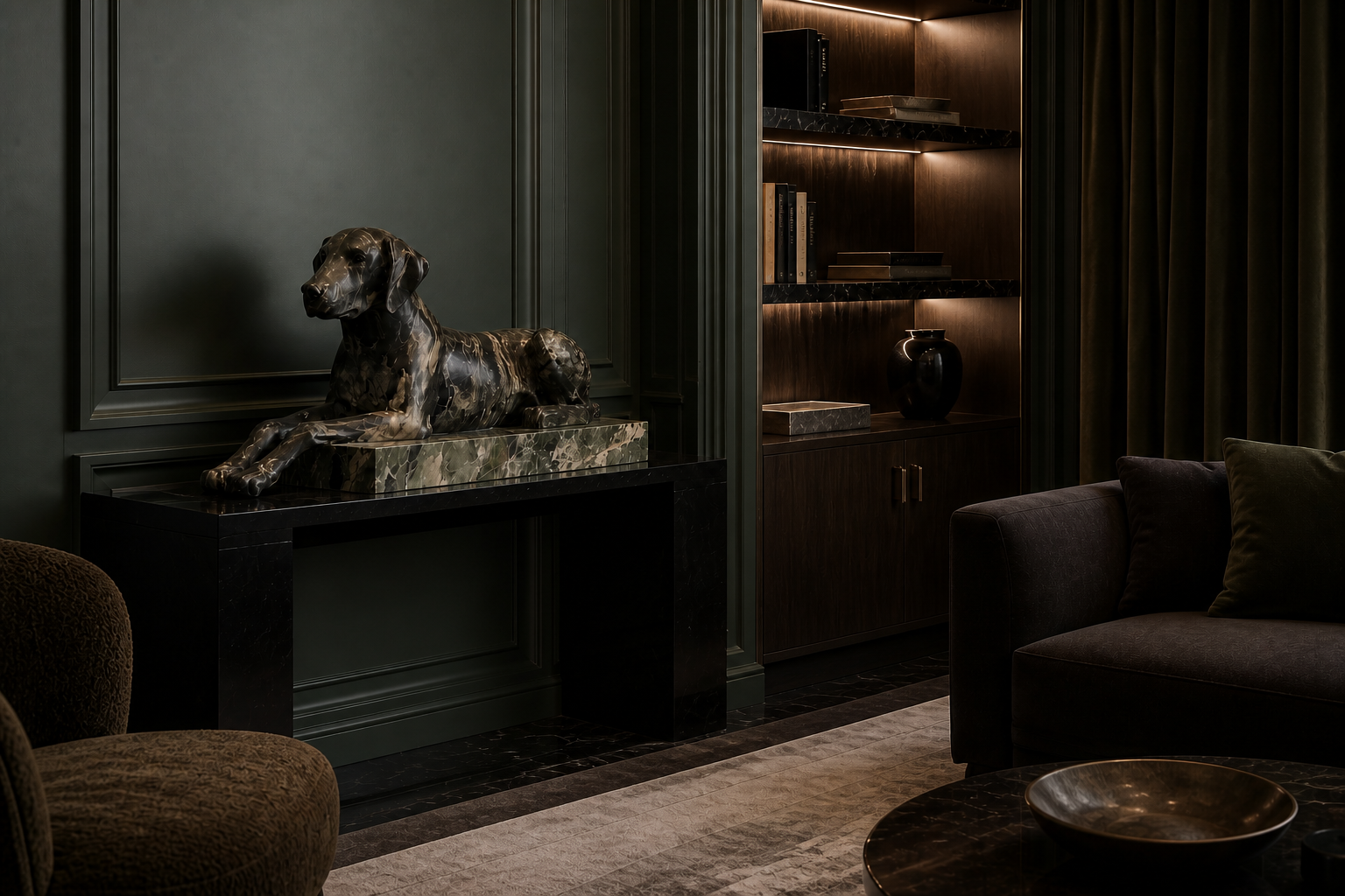 Robledal — Marble sculpture by 1-OPH