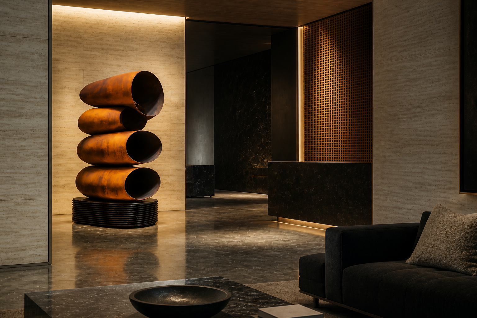 Thimphu — corten steel monolith by 1-OPH