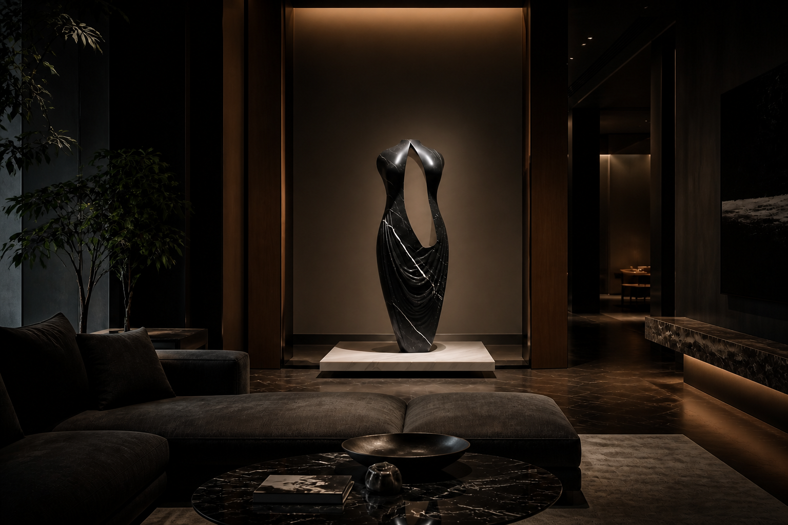 Aplomb — stone sculpture by 1-OPH