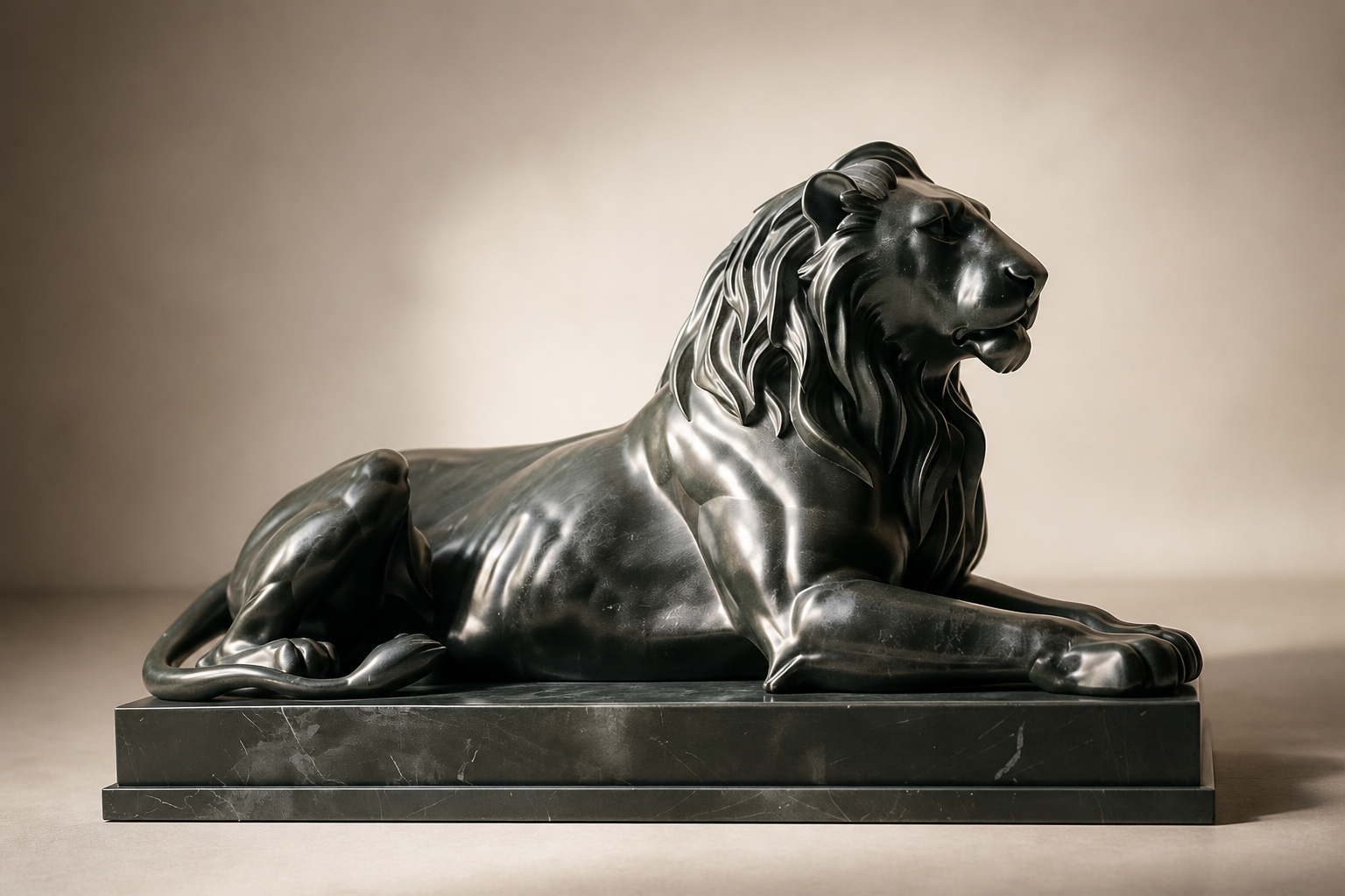 Salar — Black marble sculpture by 1-OPH
