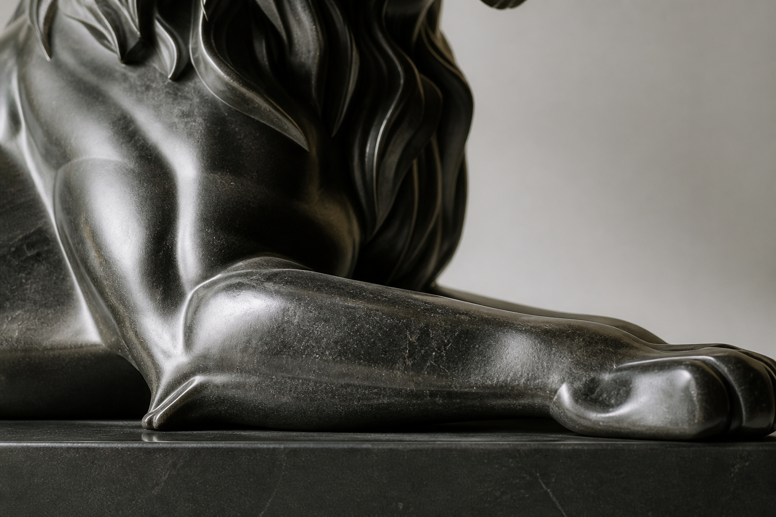Salar — Black marble sculpture by 1-OPH