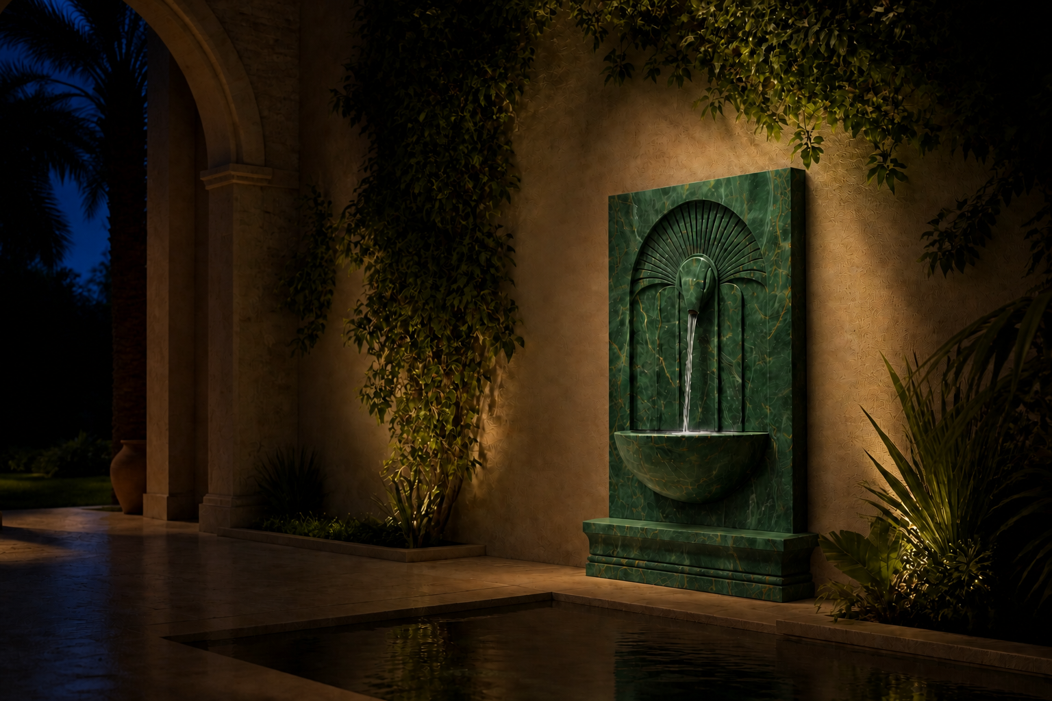 Oboro — stone wall fountain by 1-OPH