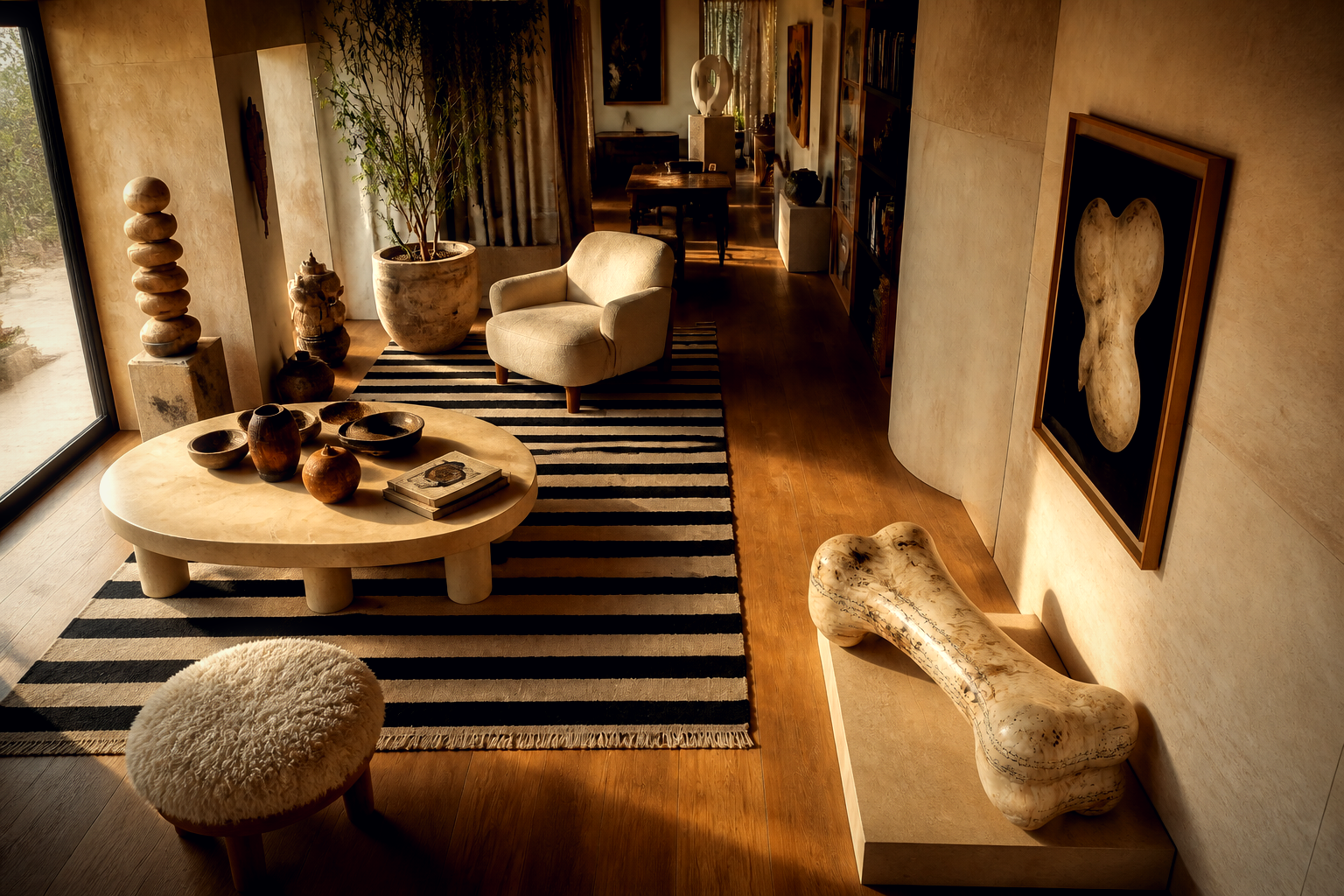 Tregua — marble sculptural bench by 1-OPH
