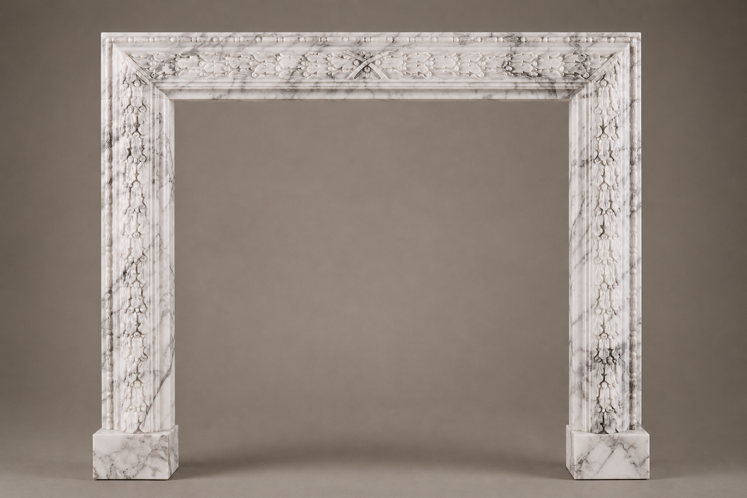 Remanso breccia viola marble fireplace mantel by 1-OPH, surface detail