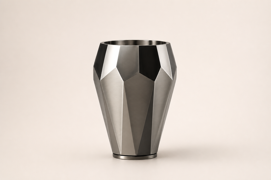 Faceted Stainless Steel Geometric Luxury Planter