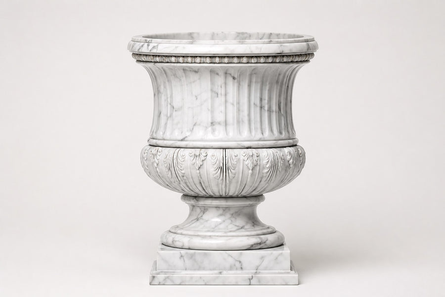 Imperial Aurelia — Hand-Carved Marble Urn