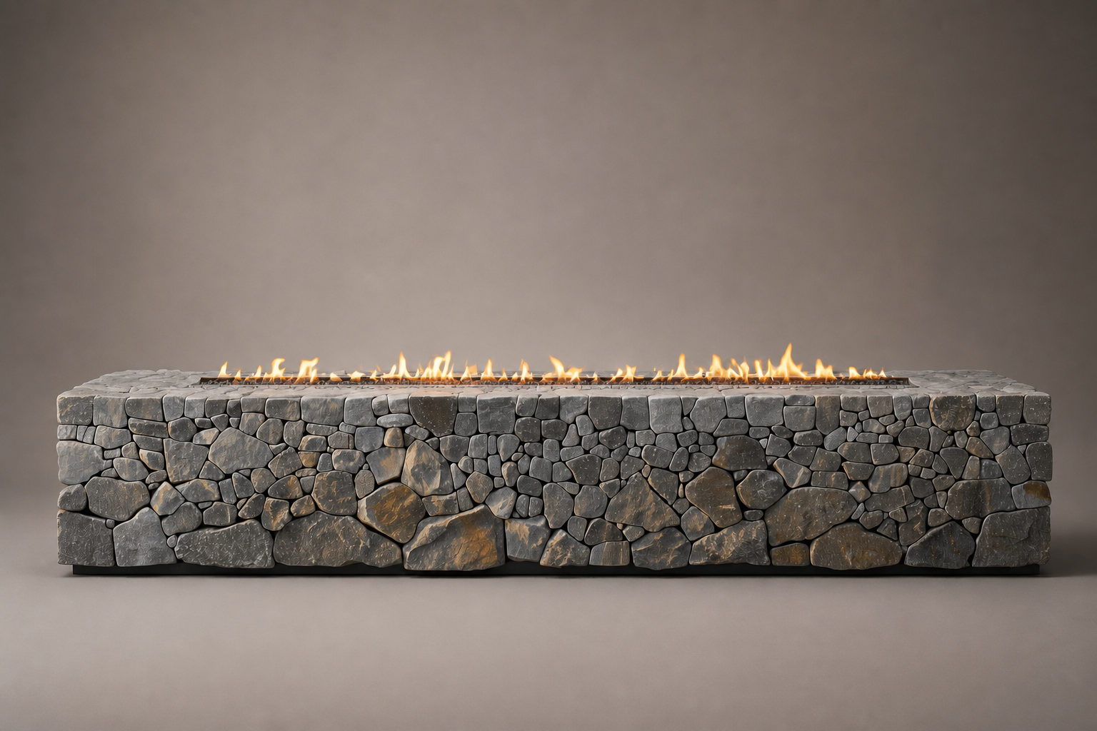 Focara dry-laid stone fireplace by 1-OPH side elevation