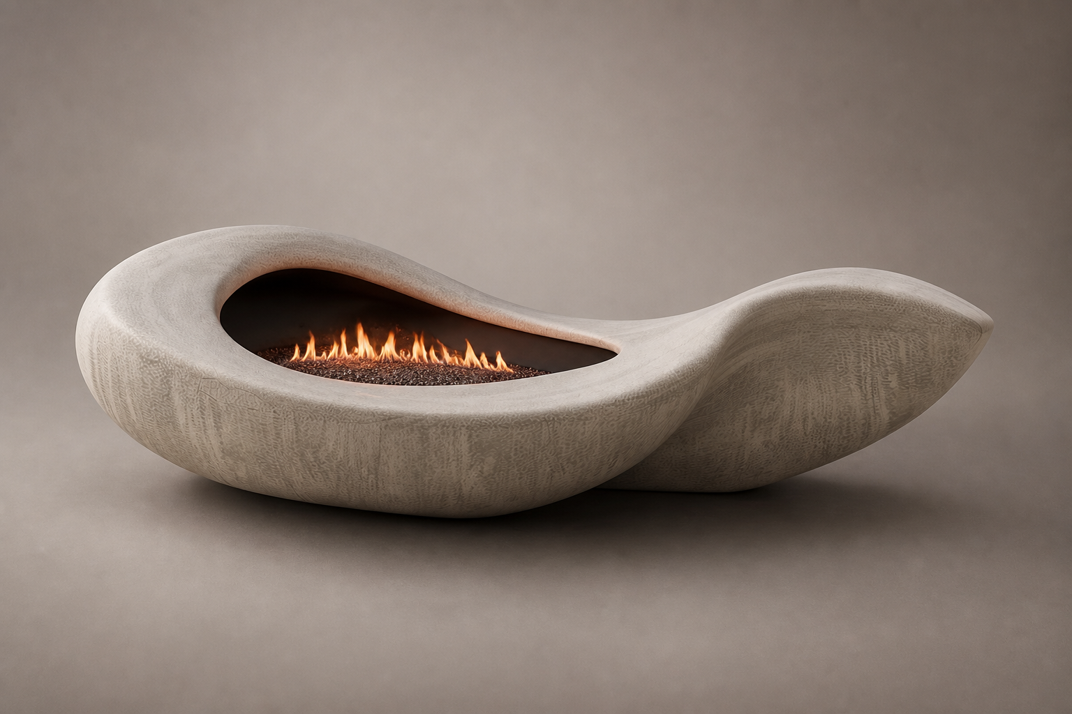 Avorra cream marble fireplace by 1-OPH studio view