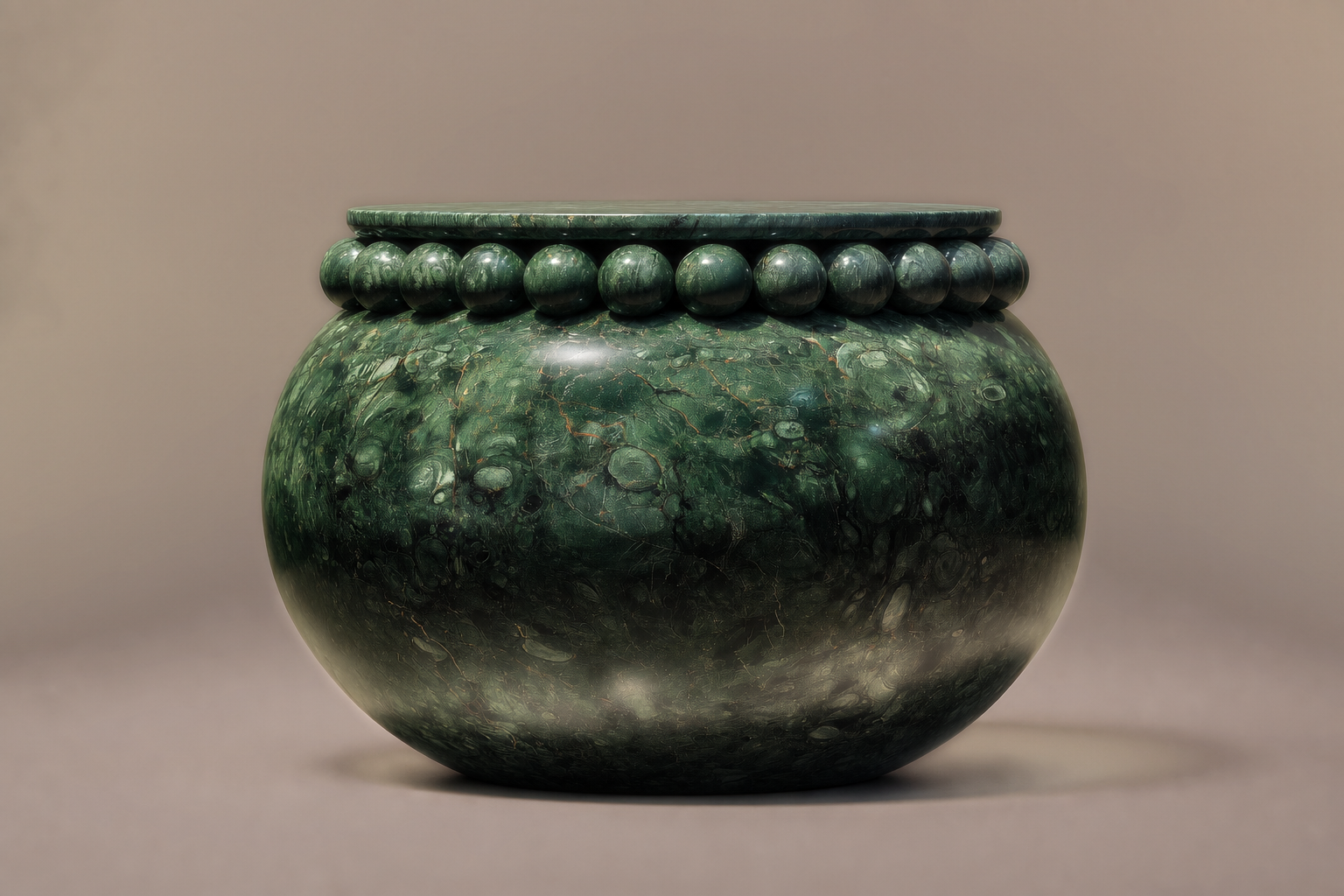 Verde Pillow Base Tall black marble plinth base by 1-OPH, side elevation