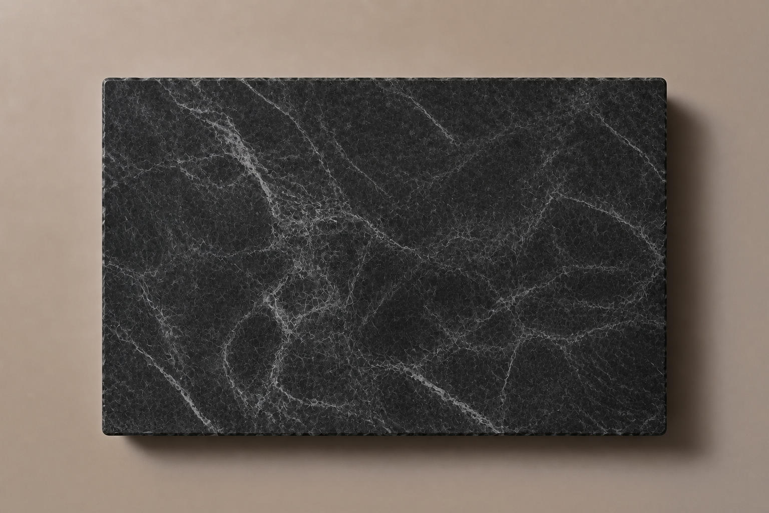 Arcade Base Low black marble plinth base by 1-OPH, overhead view