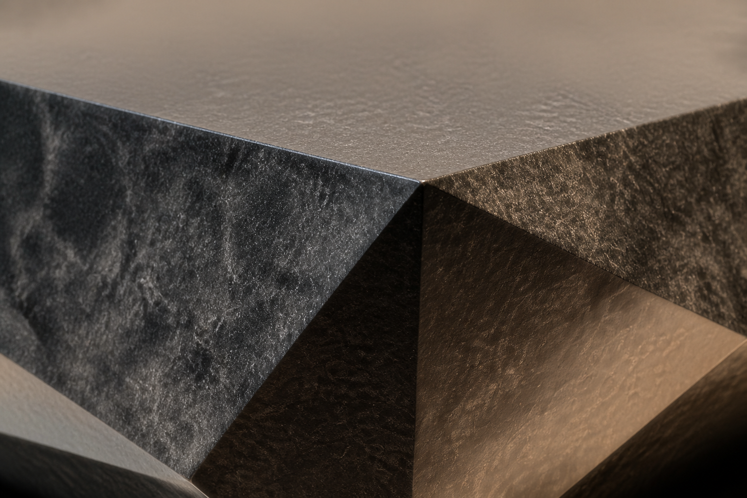 Faceted Granite Base black granite plinth base by 1-OPH, surface detail