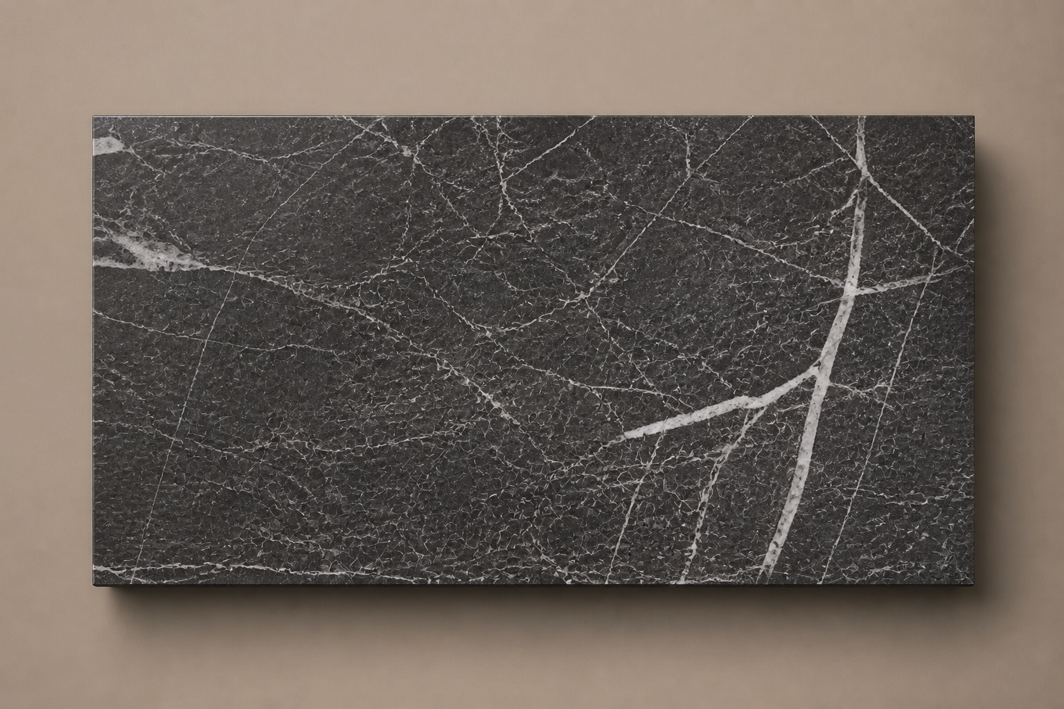 Grigio Ribbed Base Long grigio carnico marble plinth base by 1-OPH, overhead view