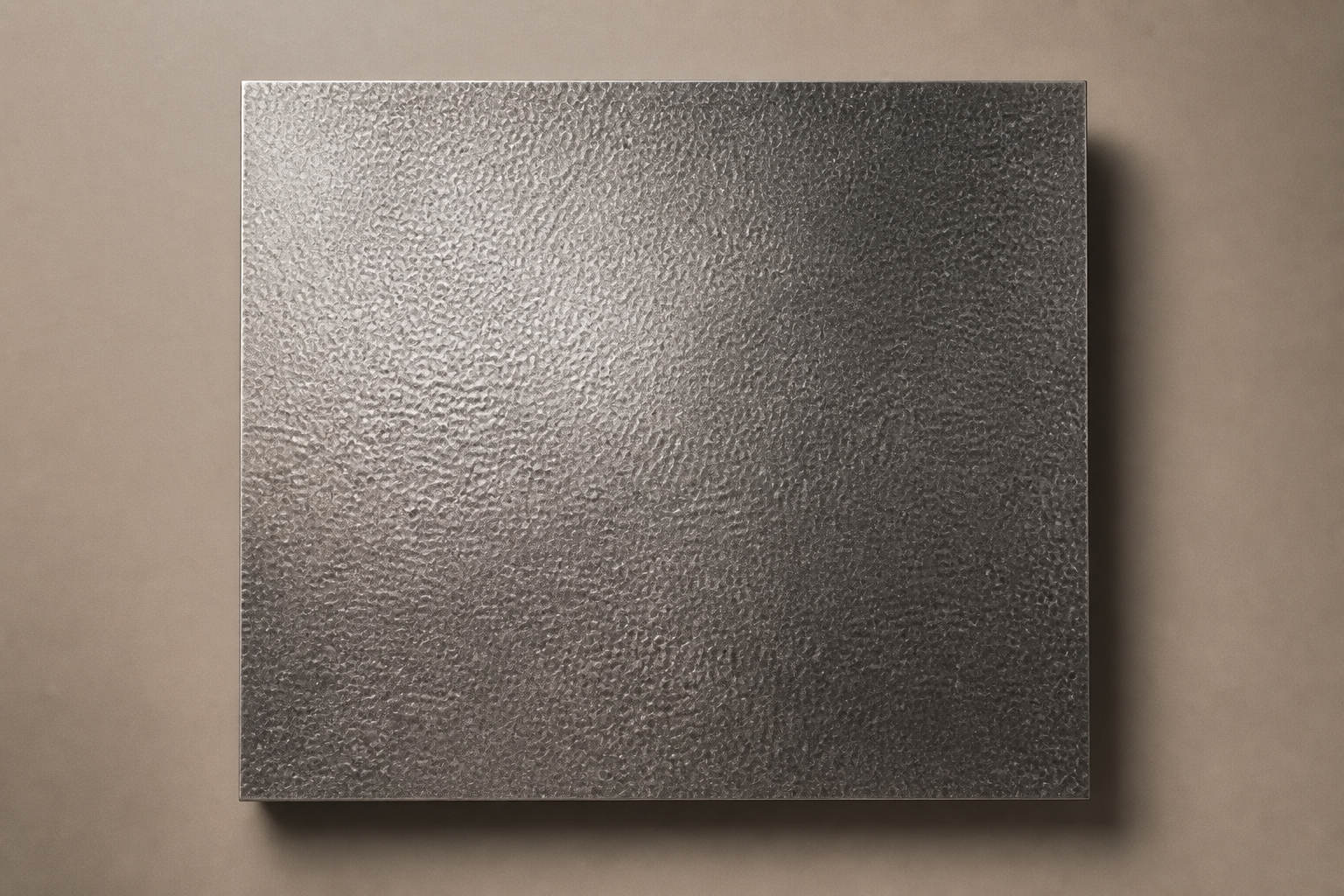 Hammered Gunmetal Base Deep stainless steel 316 plinth base by 1-OPH, overhead view