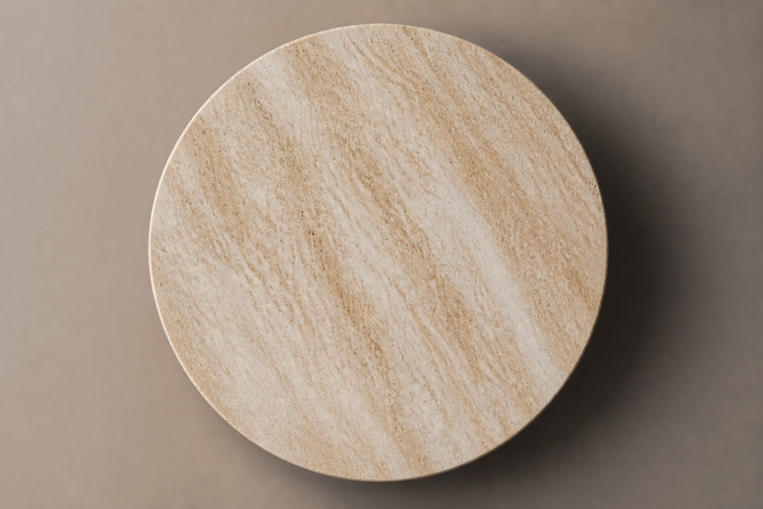 Travertine Stacked Base silver travertine plinth base by 1-OPH, overhead view