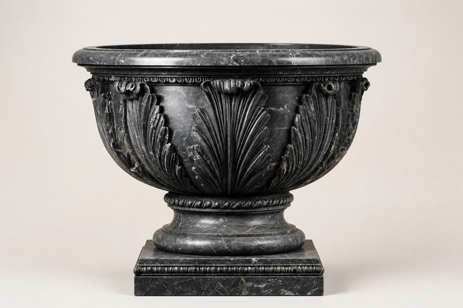 Pietra Grey Acanthus Luxury Marble Urn Planter