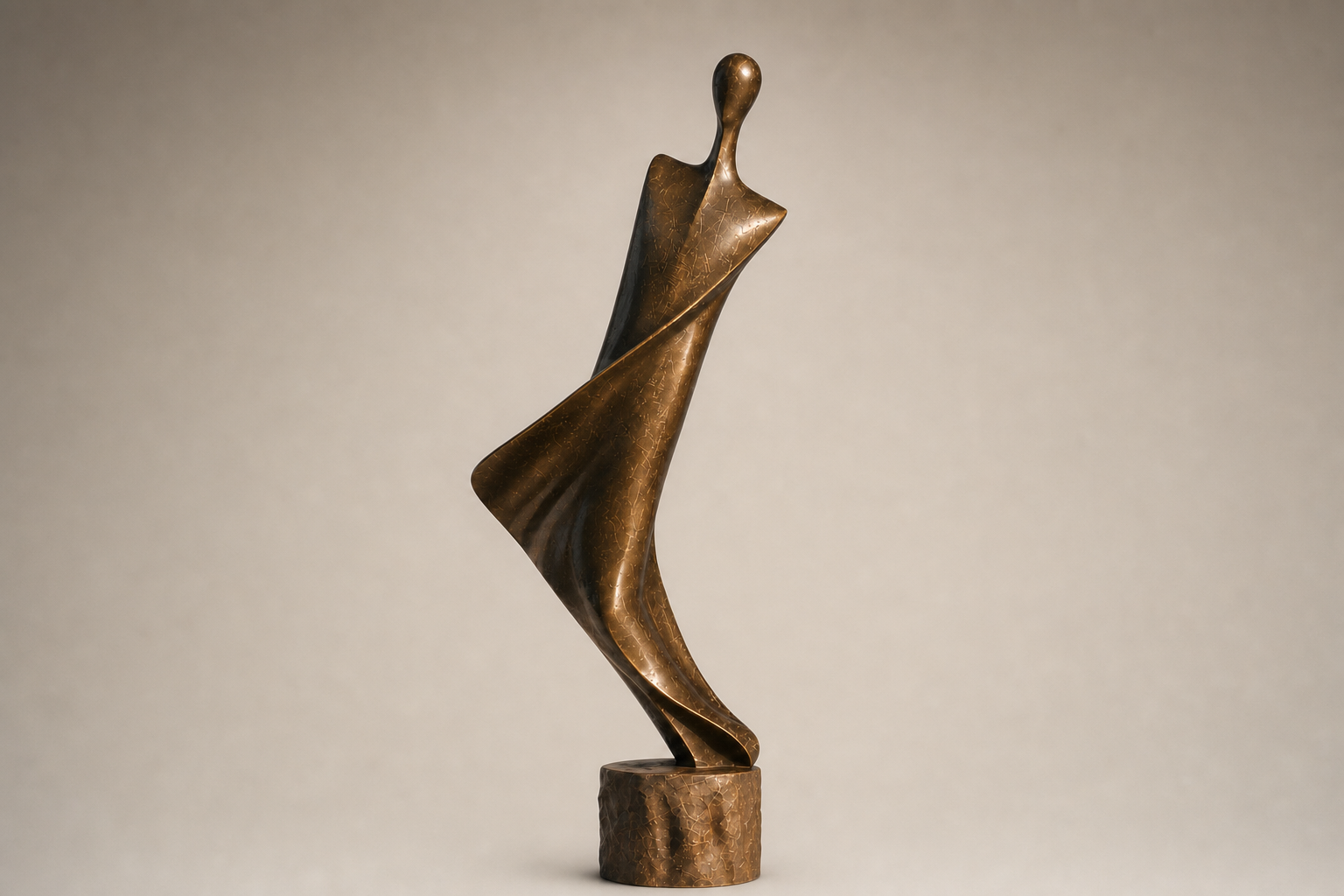 Rimal elongated bronze figure sculpture by 1-OPH