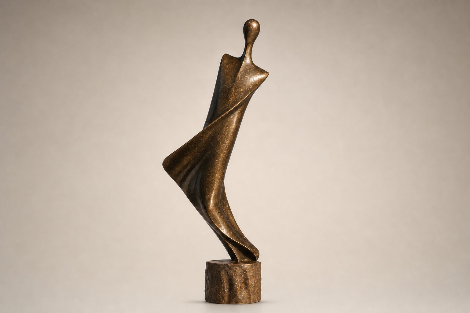 Rimal elongated bronze figure sculpture by 1-OPH