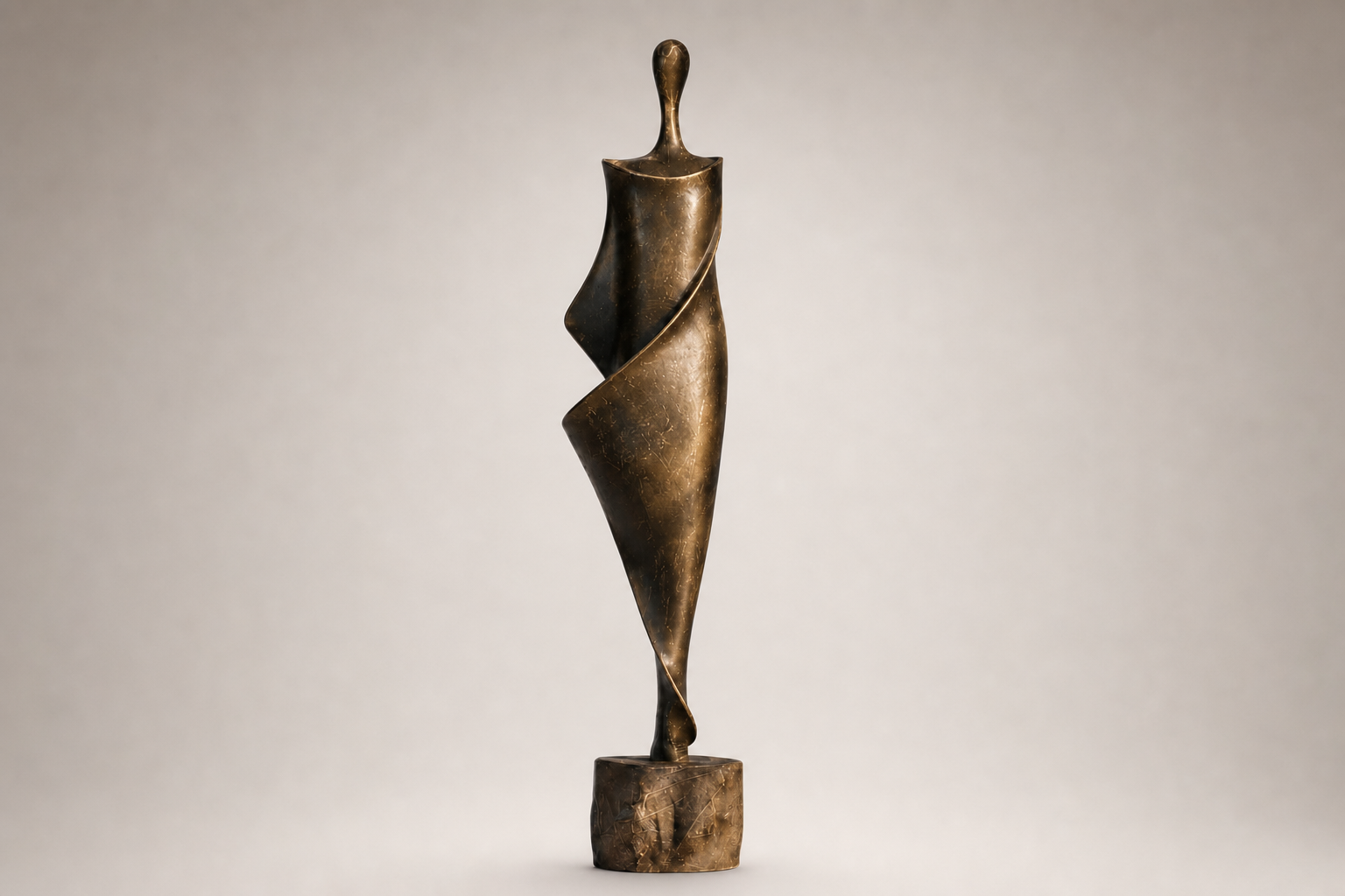 Sadu elongated bronze figure sculpture by 1-OPH
