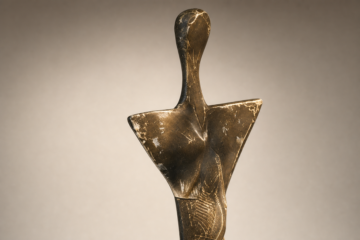 Sahar elongated bronze figure sculpture by 1-OPH