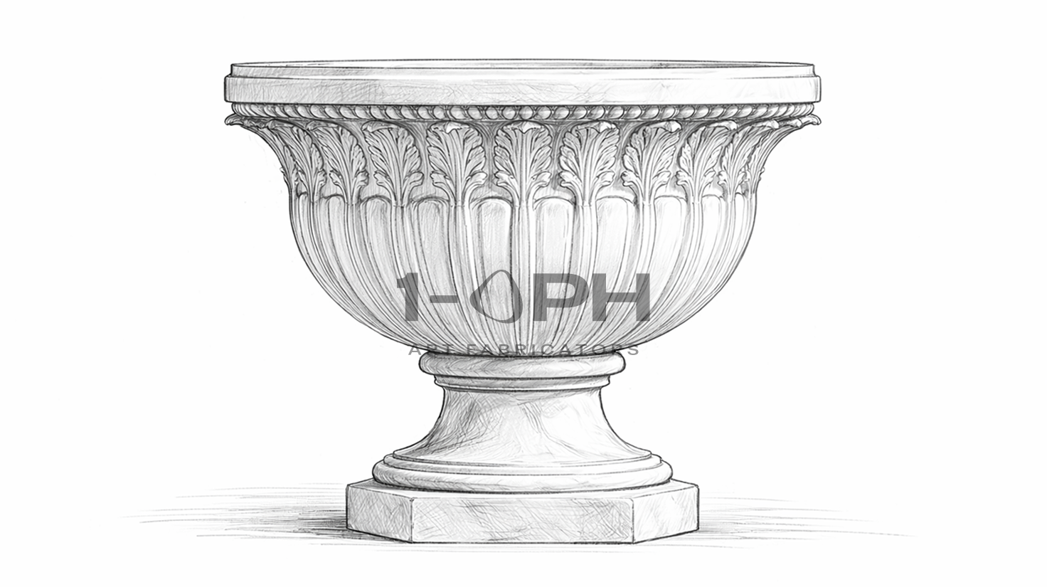 Carrara Acanthus Classical Marble Urn Planter