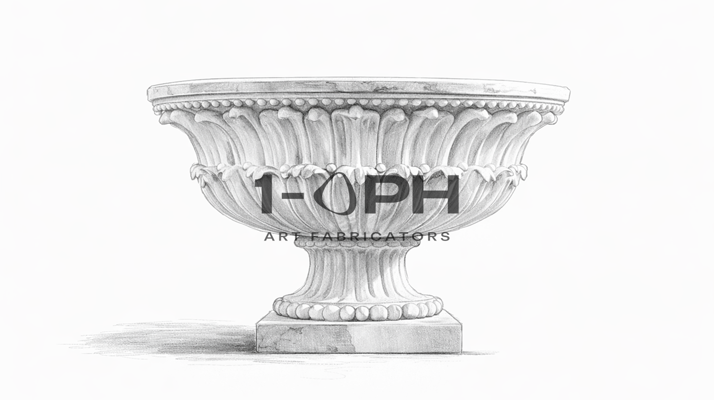 Imperial Petal Marble Urn Planter