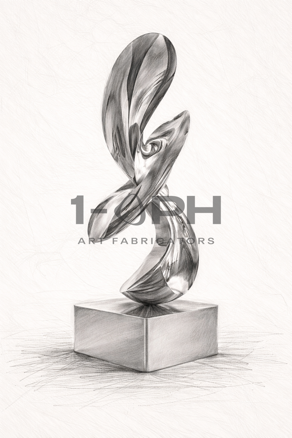 Chromaflux Helix — Polished Stainless Steel Sculpture