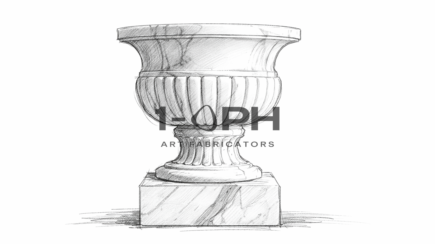 Calacatta Classic Marble Urn Planter
