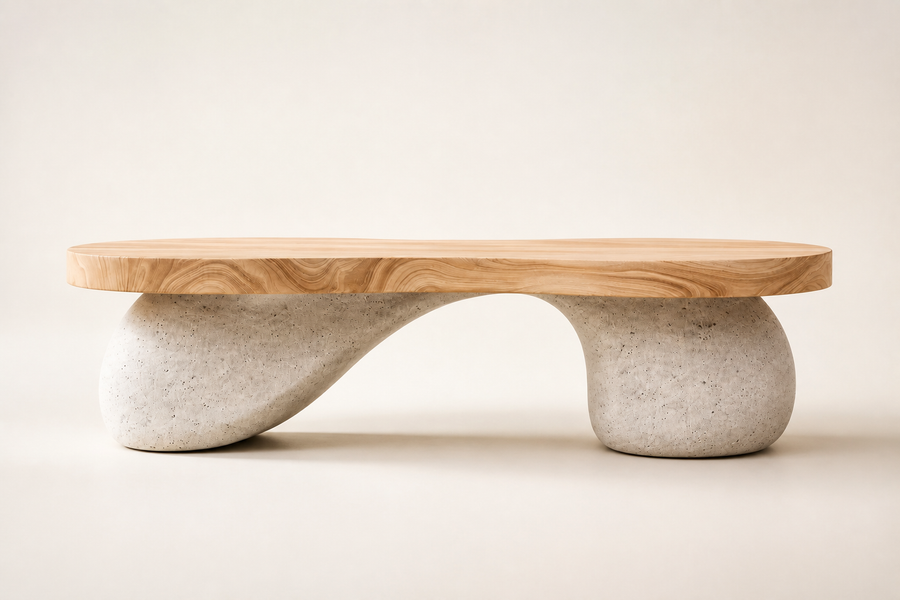 Verde Wave Marble Bench