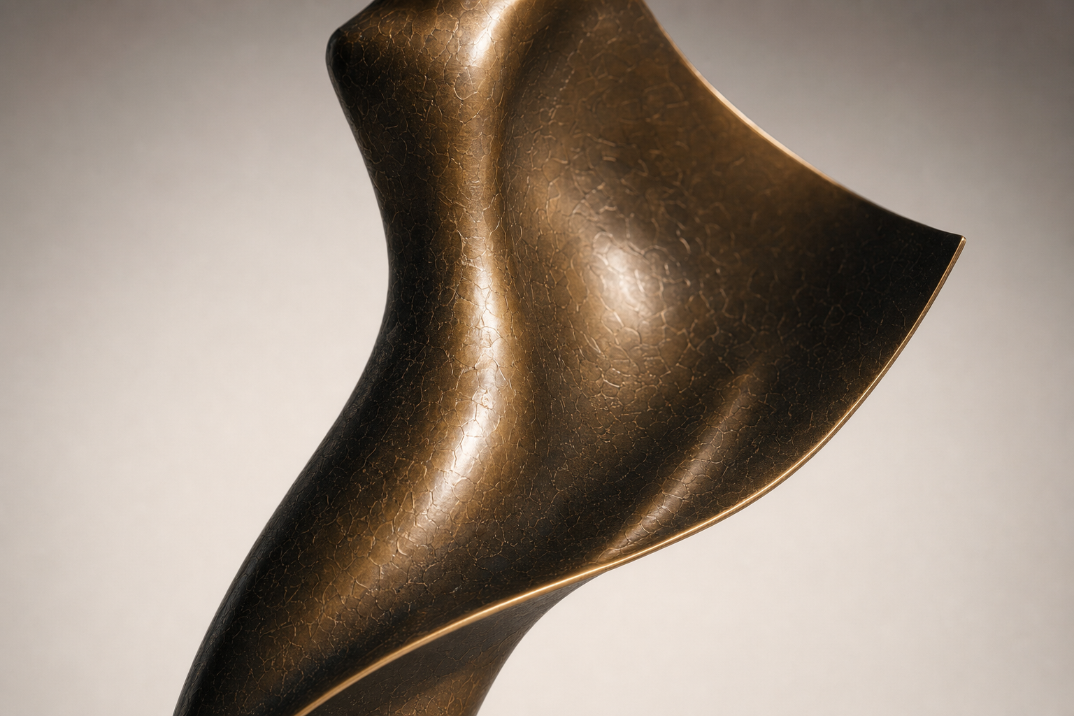 Wahat elongated bronze figure sculpture by 1-OPH