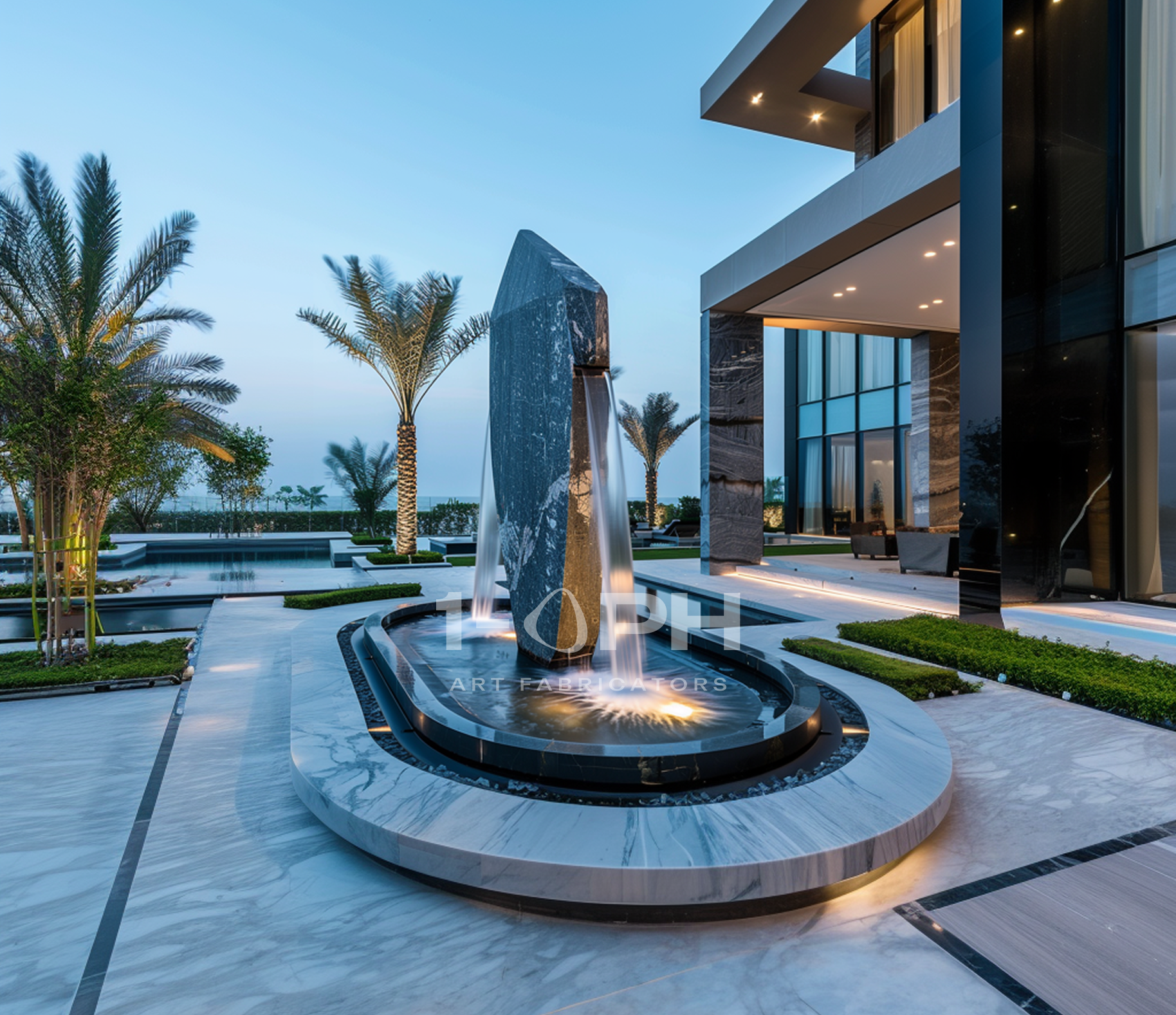 Obelisk Veil — Monumental Marble Sculpture