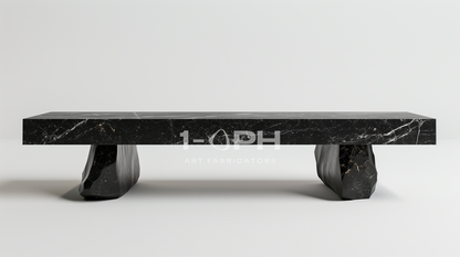 Obsidian Edge Marble Bench