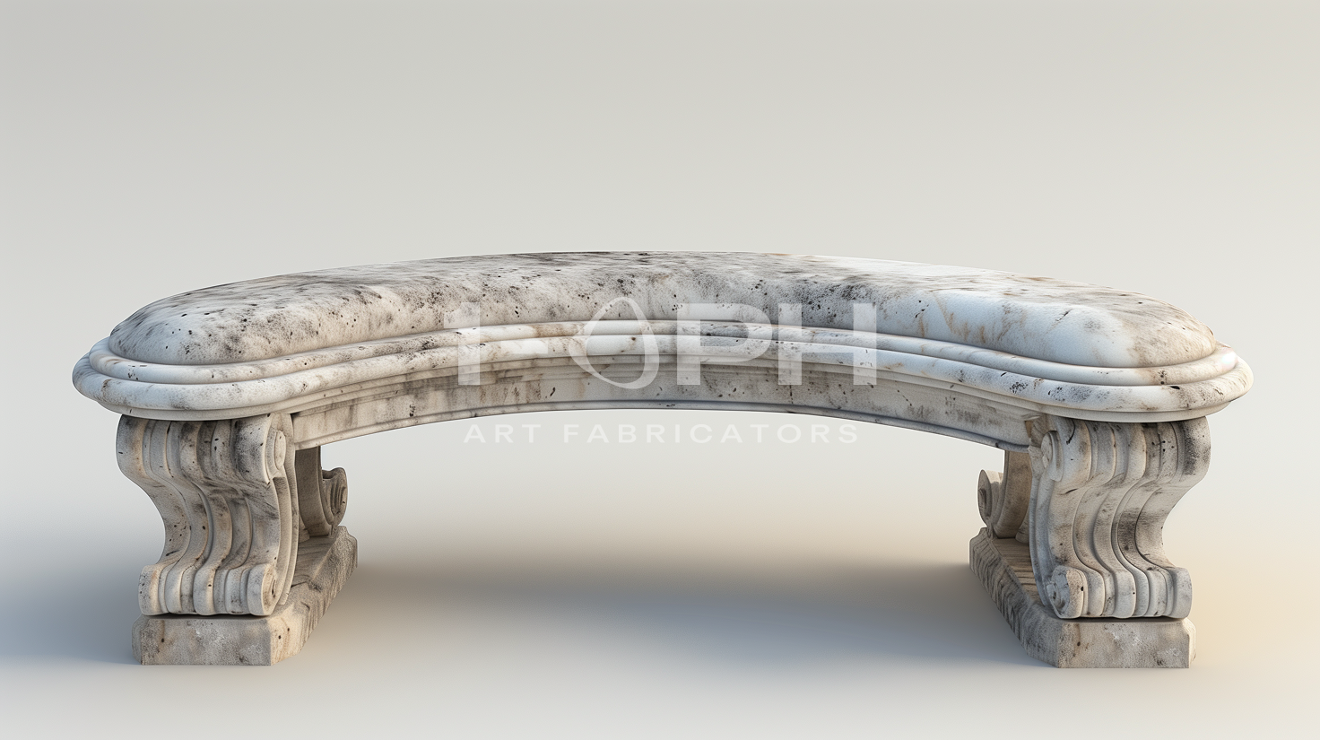 Imperial Curved Marble Bench