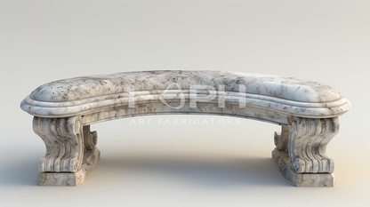 Imperial Curved Marble Bench